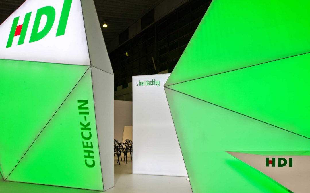 Preisgekrönter Messestand für die HDI Versicherung